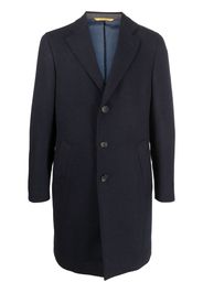 Canali single-breasted wool overcoat - Blu