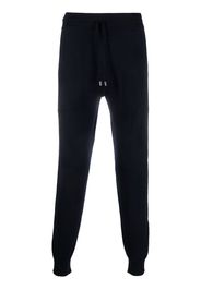 Canali fine-knit wool track pants - Blu