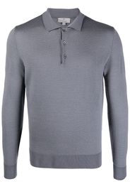 Canali fine-knit wool polo top - Grigio