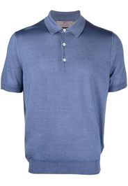 Canali wool-silk blend polo shirt - Blu