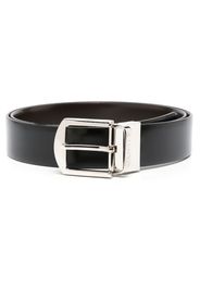 Canali engraved-logo buckle belt - Nero