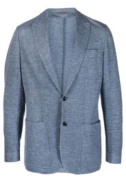 Canali single-breasted long-sleeved blazer - Blu