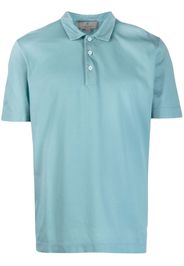 Canali short-sleeved cotton polo shirt - Blu