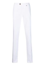 Canali high-rise slim-leg trousers - Bianco