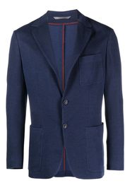 Canali single-breasted jersey blazer - Blu