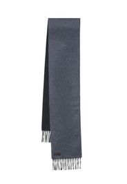 Canali fringed-edge knit scarf - Blu