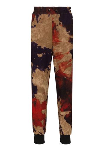 tie-dye elasticated track pants