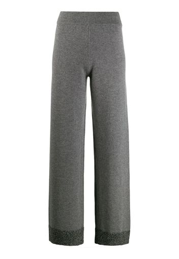 knitted wide-leg trousers