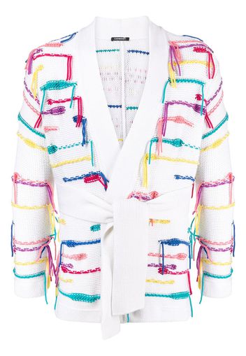 Canessa loose knit wrap cardigan - Bianco