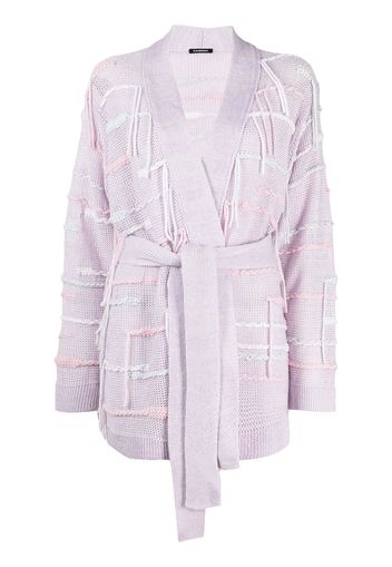 Canessa frayed-detail cardigan - Rosa