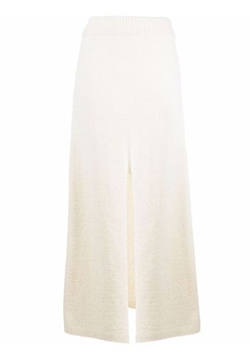 Canessa rib-trimmed knitted skirt - Toni neutri