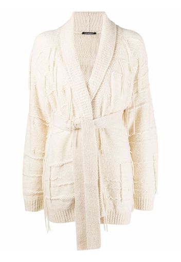 Canessa distressed-finish cashmere cardigan - Toni neutri