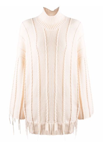 Canessa fringed cashmere jumper - Toni neutri