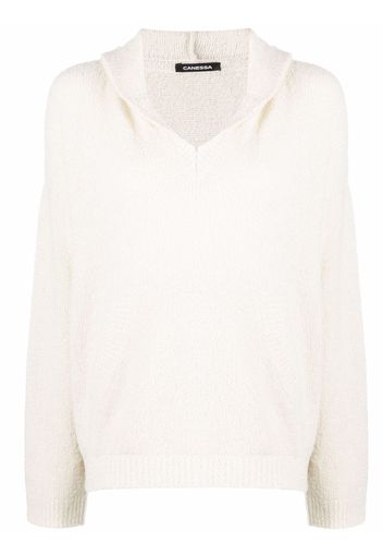 Canessa hooded knit jumper - Toni neutri