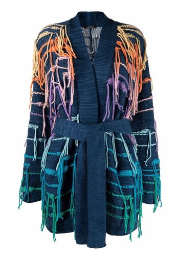 Canessa tassel-detail belted cardigan - Blu