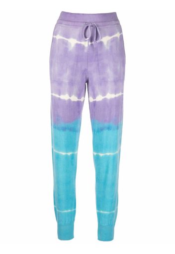 Canessa tie-dye print cashmere trousers - Blu