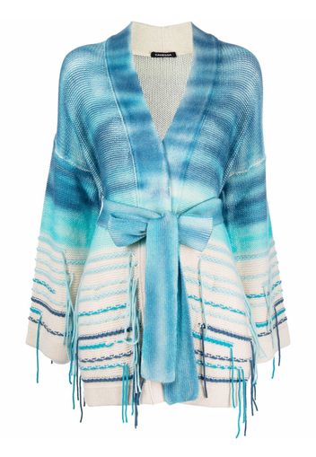 Canessa fringed-detail cashmere cardigan - Blu