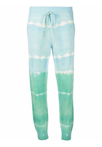 Canessa tie-dye print cashmere trousers - Blu