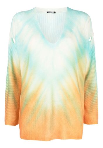 Canessa Maglione con fantasia tie-dye - Blu