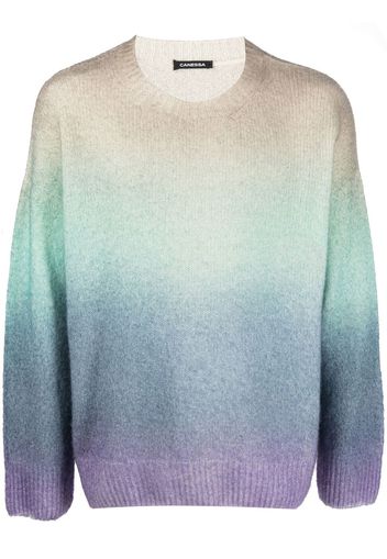 Canessa gradient-effect cashmere-silk jumper - Blu