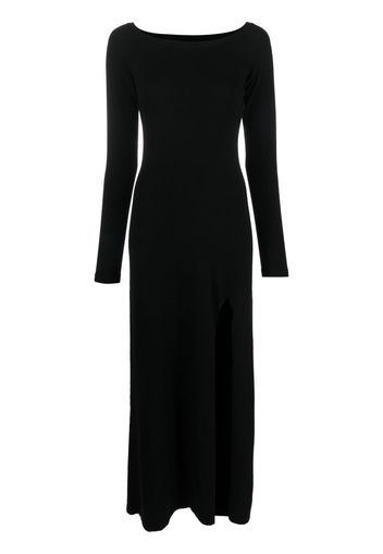 Canessa long fine knit cashmere dress - Nero