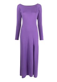 Canessa long fine knit cashmere dress - Viola