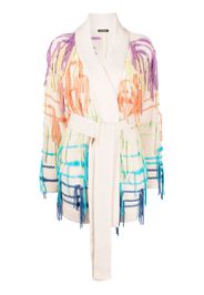 Canessa threaded-design long-sleeve cardigan - Toni neutri