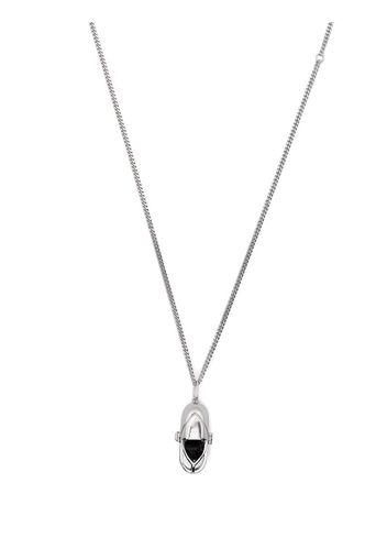 capsule crystal pendant necklace