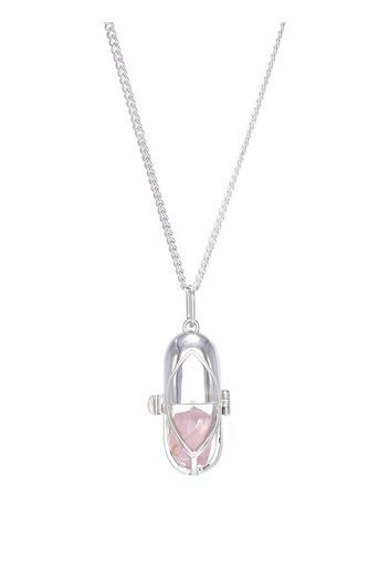 CAPSULE ELEVEN capsule crystal pendant necklace - Argento