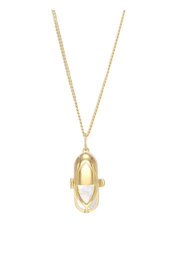 CAPSULE ELEVEN crystal and clear quartz capsule pendant necklace - Oro