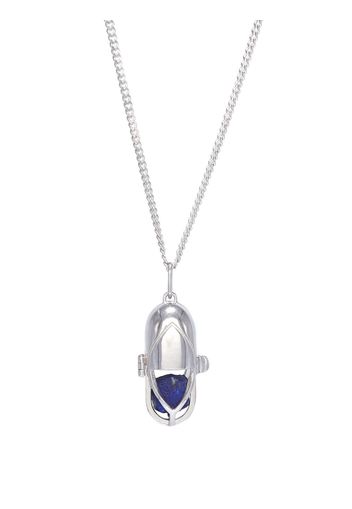 CAPSULE ELEVEN capsule crystal pendant necklace - Argento