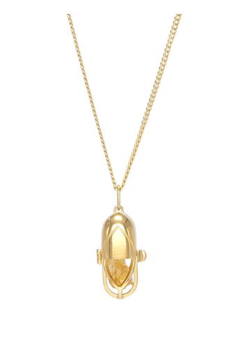 CAPSULE ELEVEN capsule crystal pendant necklace - Oro