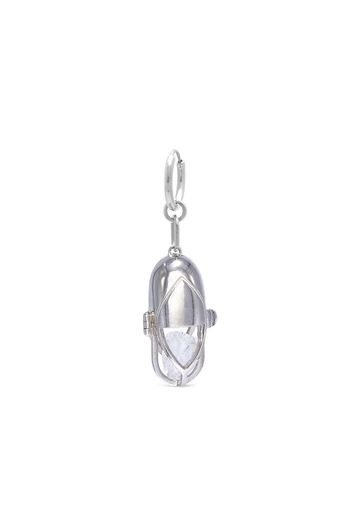 CAPSULE ELEVEN crystal capsule hoop earring - Argento