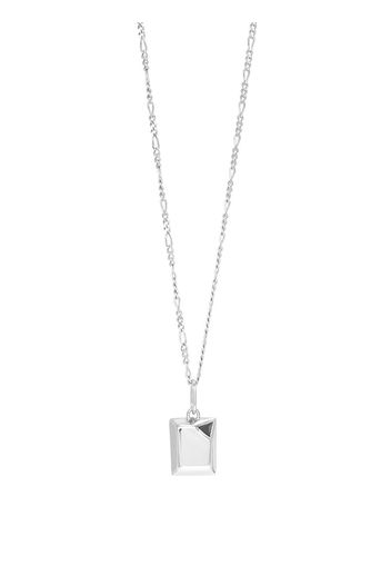 CAPSULE ELEVEN jewel beneath signet pendant necklace - Argento