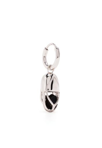 Capsule Eleven Orecchino a cerchio Onyx Capsule - Argento