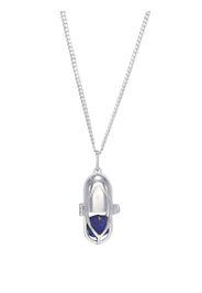 CAPSULE ELEVEN capsule crystal pendant necklace - Argento