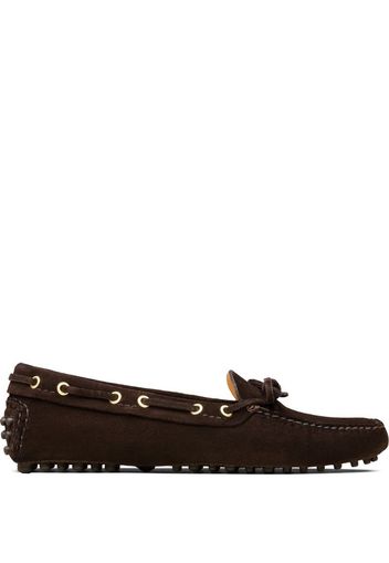 lace-up suede loafers