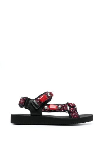 Car Shoe buckle-fastening sandals - Rosso