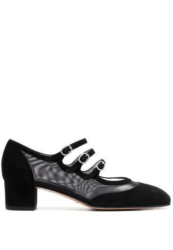 Carel Paris mesh-panelled suede pumps - Nero