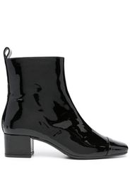 Carel Paris Estime 45mm patent-finish boots - Nero