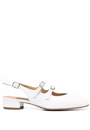 Carel Peche patent-leather slingback pumps - Bianco