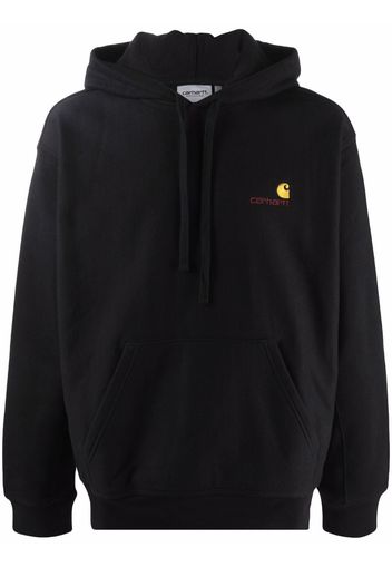 Carhartt WIP embroidered logo drawstring hoodie - Nero