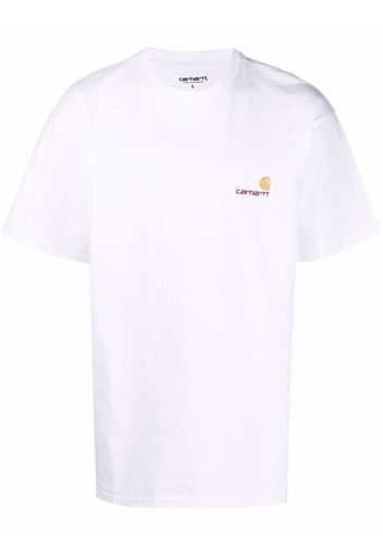 Carhartt WIP logo-embroidered cotton T-shirt - Bianco