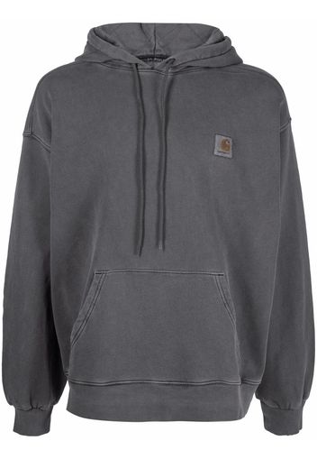 Carhartt WIP Nelson logo-patch cotton hoodie - Nero