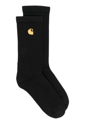 Carhartt WIP embroidered-logo ribbed socks - Nero