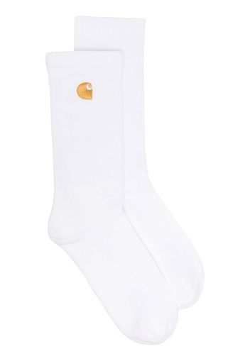 Carhartt WIP embroidered ankle socks - Bianco