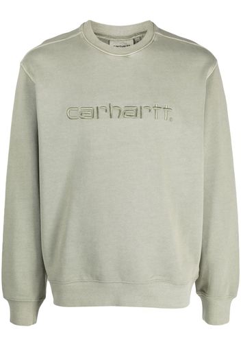 Carhartt WIP logo-embroidered cotton jumper - Verde