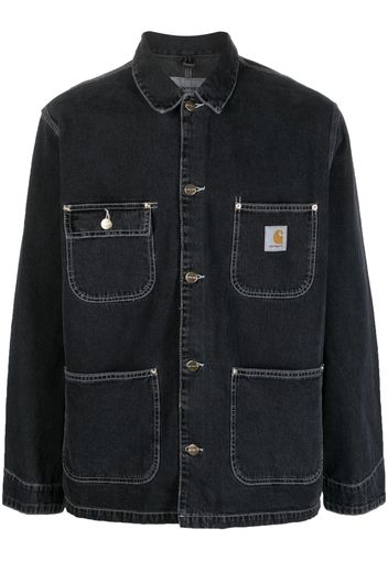 Carhartt WIP chest logo-patch denim jacket - Nero