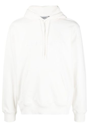 Carhartt WIP embroidered-logo cotton hoodie - Bianco