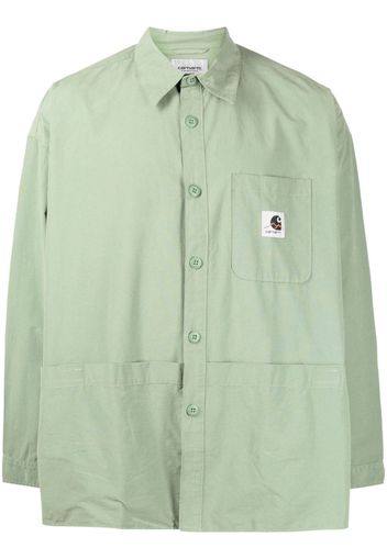 Carhartt WIP logo-patch long-sleeve shirt - Verde